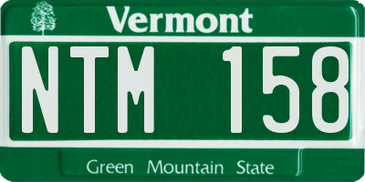 VT license plate NTM158