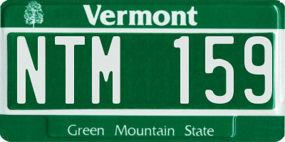 VT license plate NTM159