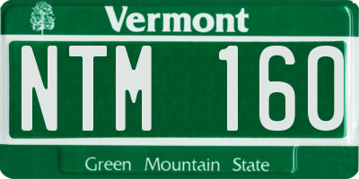 VT license plate NTM160