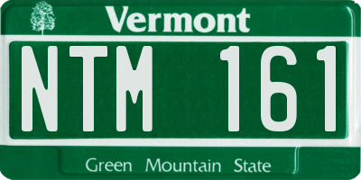 VT license plate NTM161