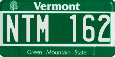 VT license plate NTM162
