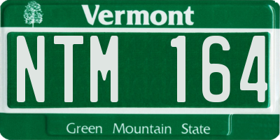 VT license plate NTM164
