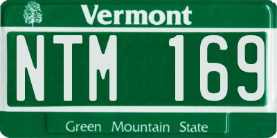 VT license plate NTM169
