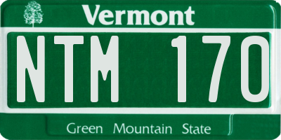 VT license plate NTM170