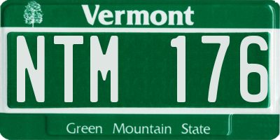 VT license plate NTM176