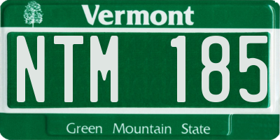 VT license plate NTM185