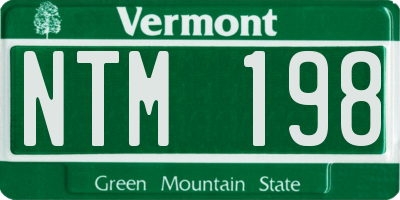 VT license plate NTM198