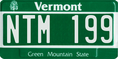 VT license plate NTM199