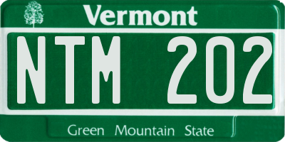 VT license plate NTM202