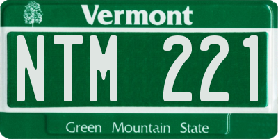 VT license plate NTM221