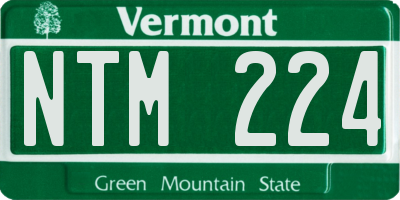 VT license plate NTM224