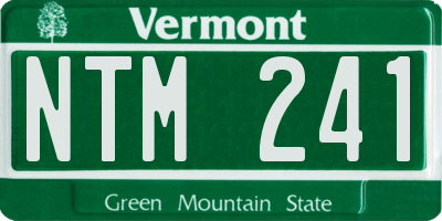 VT license plate NTM241