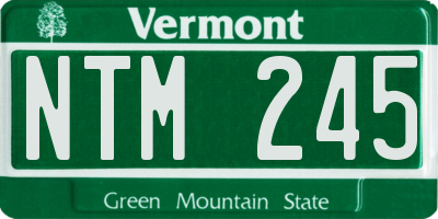 VT license plate NTM245