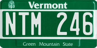 VT license plate NTM246