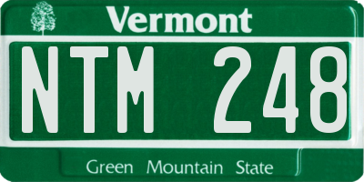 VT license plate NTM248
