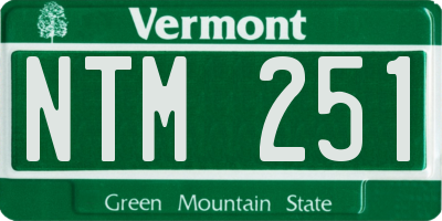 VT license plate NTM251