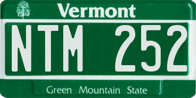 VT license plate NTM252