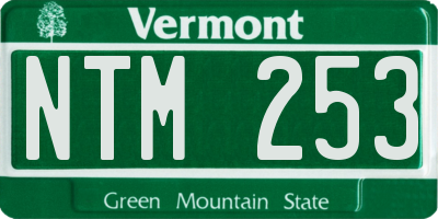 VT license plate NTM253