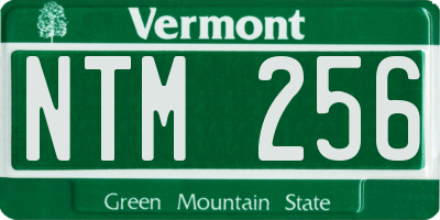 VT license plate NTM256