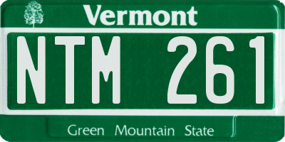 VT license plate NTM261