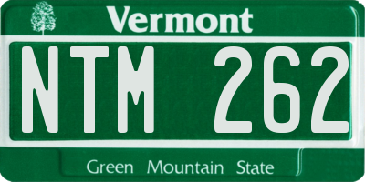 VT license plate NTM262