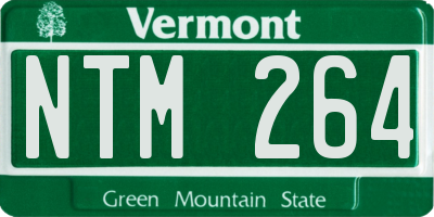 VT license plate NTM264