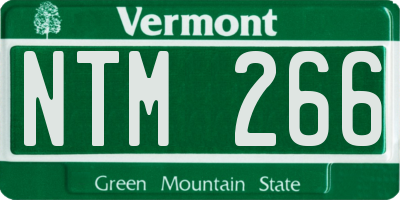VT license plate NTM266