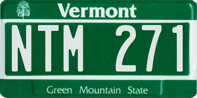 VT license plate NTM271
