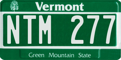 VT license plate NTM277