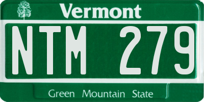 VT license plate NTM279