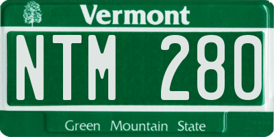 VT license plate NTM280
