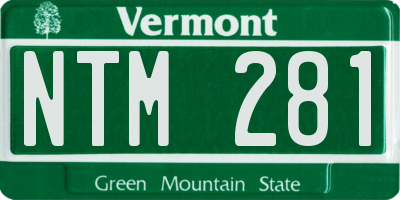 VT license plate NTM281