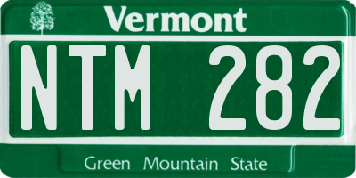 VT license plate NTM282