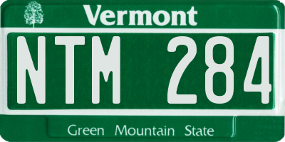 VT license plate NTM284
