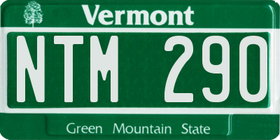 VT license plate NTM290