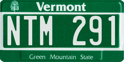 VT license plate NTM291