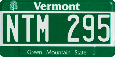 VT license plate NTM295