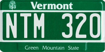 VT license plate NTM320