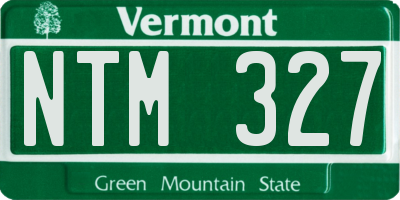VT license plate NTM327