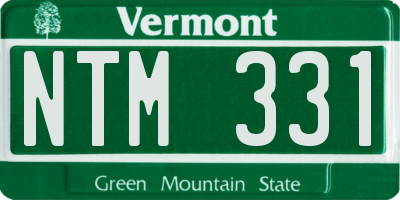 VT license plate NTM331