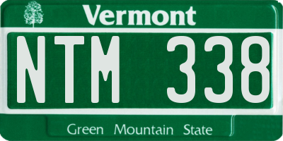VT license plate NTM338