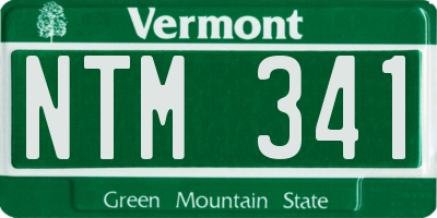 VT license plate NTM341