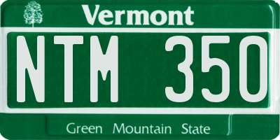 VT license plate NTM350