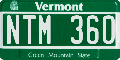 VT license plate NTM360
