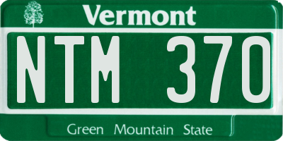 VT license plate NTM370
