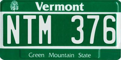 VT license plate NTM376