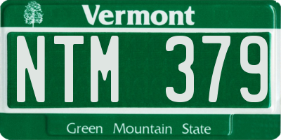 VT license plate NTM379