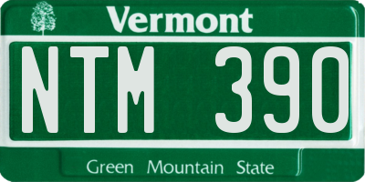 VT license plate NTM390