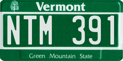 VT license plate NTM391