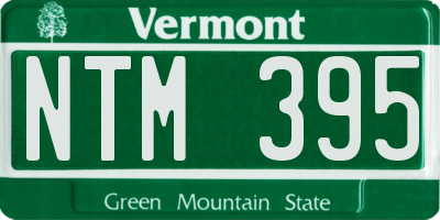 VT license plate NTM395